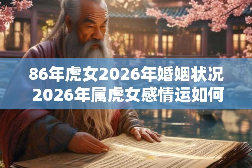 86年虎女2026年婚姻状况 2026年属虎女感情运如何