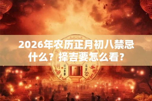 2026年农历正月初八禁忌什么？择吉要怎么看？