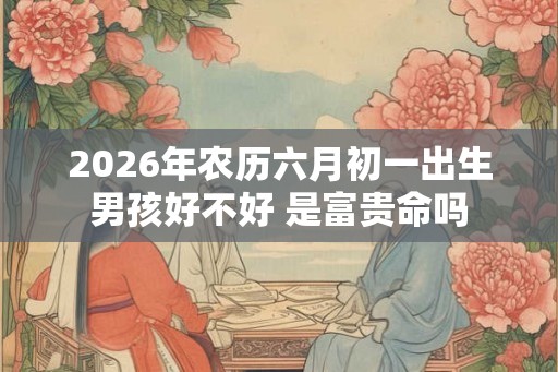 2026年农历六月初一出生男孩好不好 是富贵命吗 2026年农历六月初一出生男孩好不好 是富贵命吗
