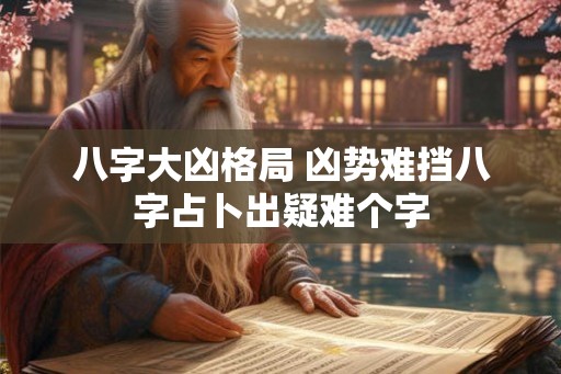 八字大凶格局 凶势难挡八字占卜出疑难个字
