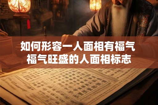 如何形容一人面相有福气 福气旺盛的人面相标志