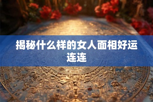 揭秘什么样的女人面相好运连连