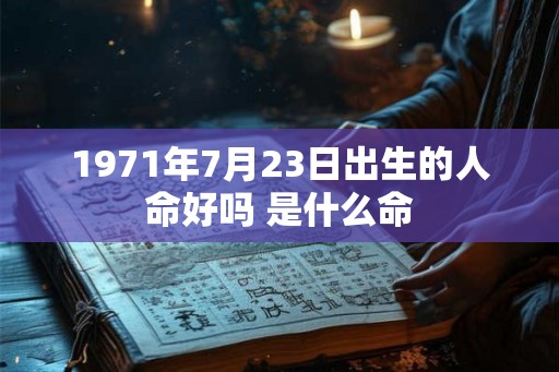 1971年7月23日出生的人命好吗 是什么命