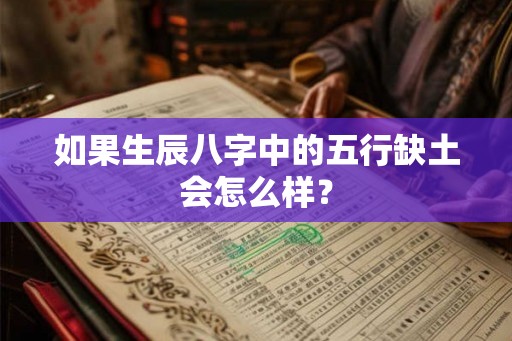 如果生辰八字中的五行缺土会怎么样？