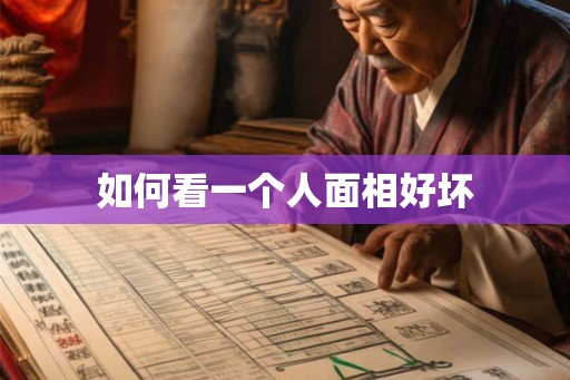 如何看一个人面相好坏 如何看一个人面相好坏