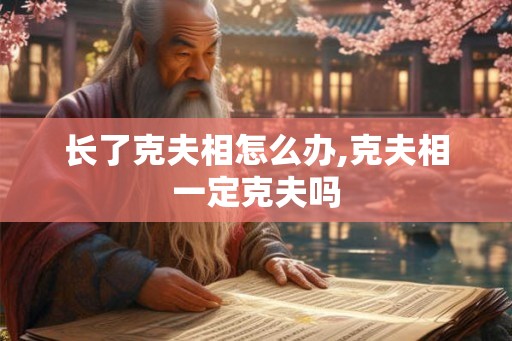 长了克夫相怎么办,克夫相一定克夫吗