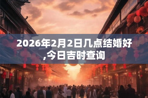 2026年2月2日几点结婚好,今日吉时查询