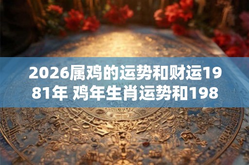 2026属鸡的运势和财运1981年 鸡年生肖运势和1981年财运如何 2026属鸡的运势和财运1981年 鸡年生肖运势和1981年财运如何