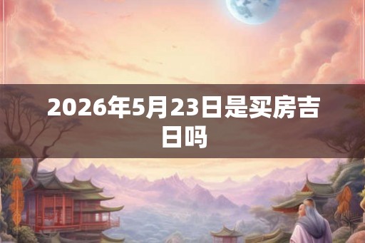 2026年5月23日是买房吉日吗