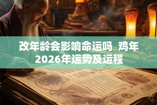 改年龄会影响命运吗  鸡年2026年运势及运程