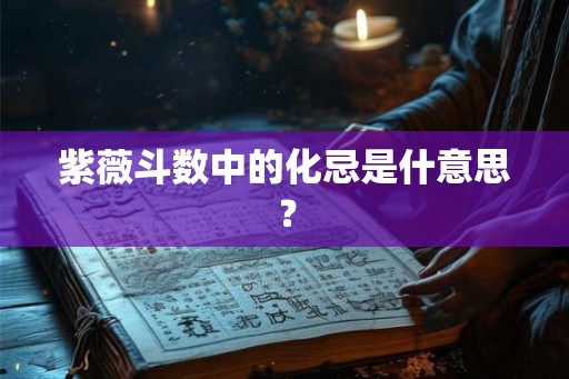 紫薇斗数中的化忌是什意思？