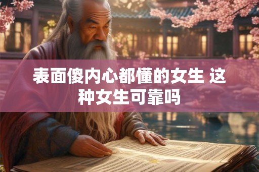 表面傻内心都懂的女生 这种女生可靠吗