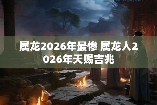属龙2026年最惨 属龙人2026年天赐吉兆