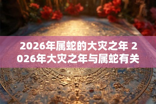 2026年属蛇的大灾之年 2026年大灾之年与属蛇有关吗