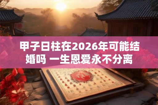 甲子日柱在2026年可能结婚吗 一生恩爱永不分离 甲子日柱在2026年可能结婚吗 一生恩爱永不分离