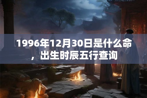 1996年12月30日是什么命，出生时辰五行查询