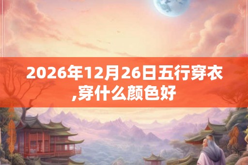 2026年12月26日五行穿衣,穿什么颜色好