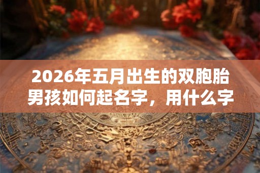 2026年五月出生的双胞胎男孩如何起名字，用什么字比较好