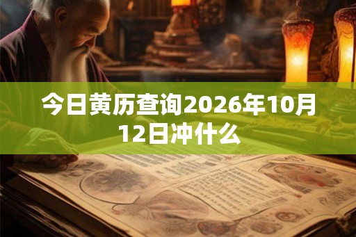 今日黄历查询2026年10月12日冲什么