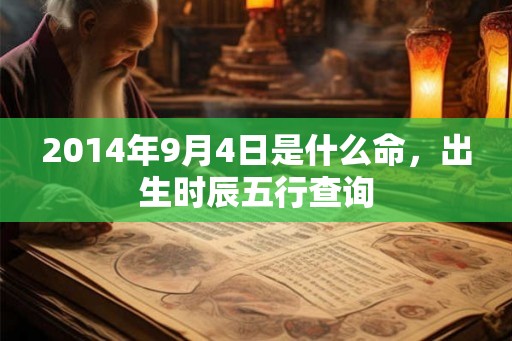 2014年9月4日是什么命，出生时辰五行查询