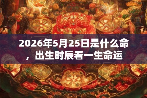 2026年5月25日是什么命，出生时辰看一生命运