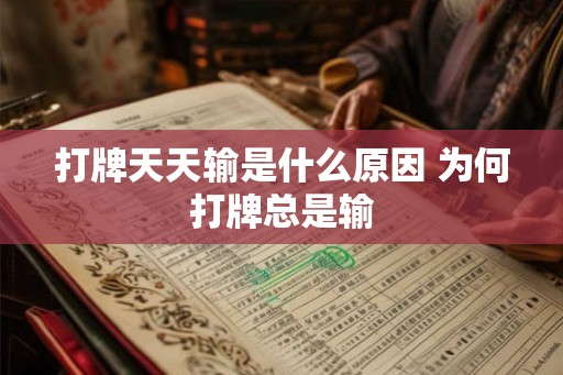 打牌天天输是什么原因 为何打牌总是输 打牌天天输是什么原因 为何打牌总是输