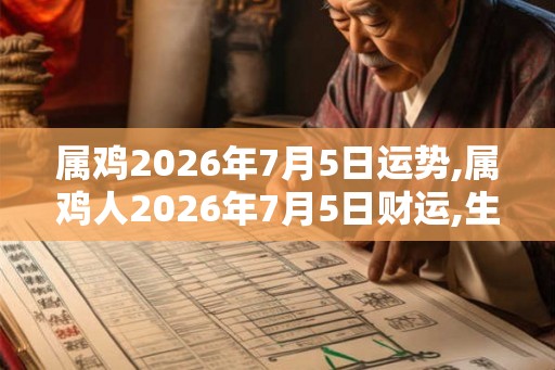 属鸡2026年7月5日运势,属鸡人2026年7月5日财运,生肖鸡2026年7月5日运势