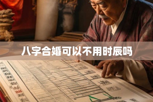 八字合婚可以不用时辰吗
