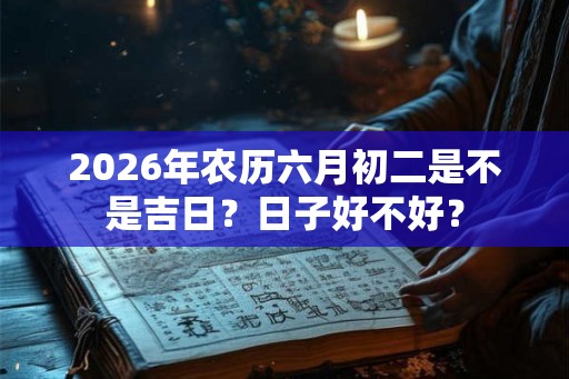 2026年农历六月初二是不是吉日？日子好不好？