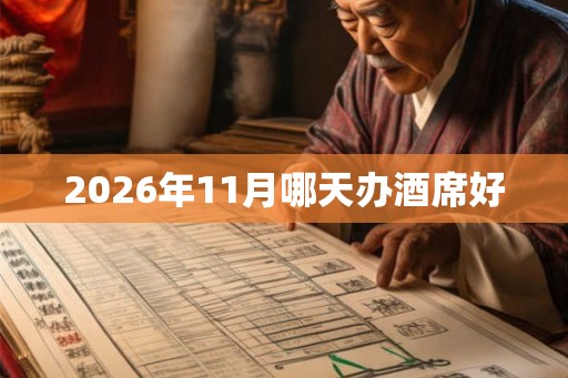 2026年11月哪天办酒席好