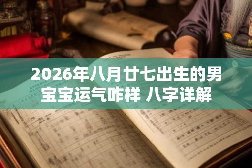 2026年八月廿七出生的男宝宝运气咋样 八字详解