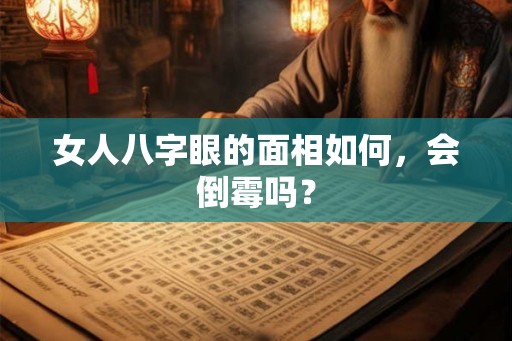 女人八字眼的面相如何，会倒霉吗？