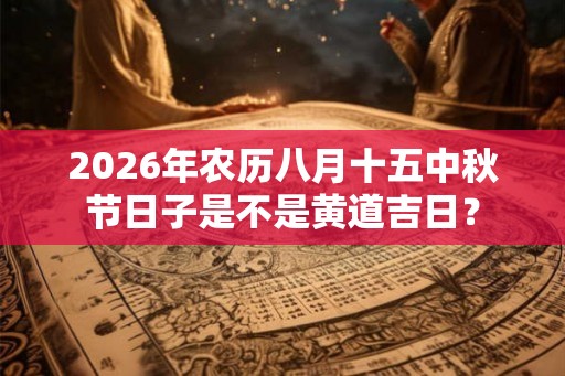 2026年农历八月十五中秋节日子是不是黄道吉日？