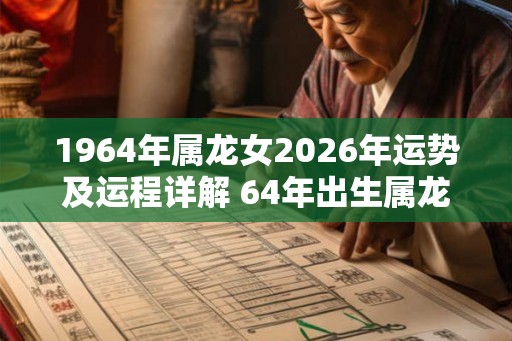 1964年属龙女2026年运势及运程详解 64年出生属龙人2026全年每月运势女性