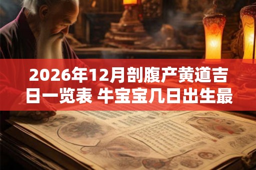 2026年12月剖腹产黄道吉日一览表 牛宝宝几日出生最好