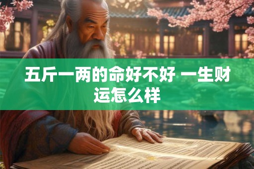 五斤一两的命好不好 一生财运怎么样