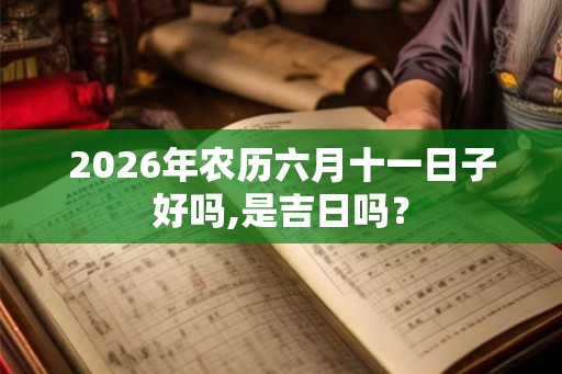 2026年农历六月十一日子好吗,是吉日吗？