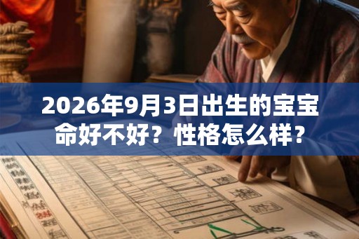 2026年9月3日出生的宝宝命好不好?性格怎么样? 2026年9月3日出生的宝宝命好不好?性格怎么样?