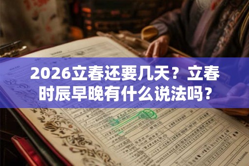 2026立春还要几天？立春时辰早晚有什么说法吗？