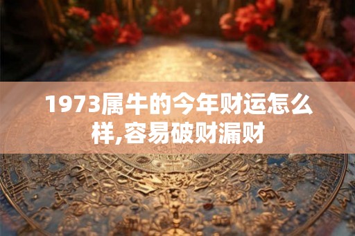 1973属牛的今年财运怎么样,容易破财漏财