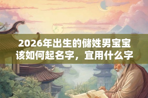 2026年出生的储姓男宝宝该如何起名字，宜用什么字。