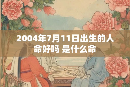 2004年7月11日出生的人命好吗 是什么命