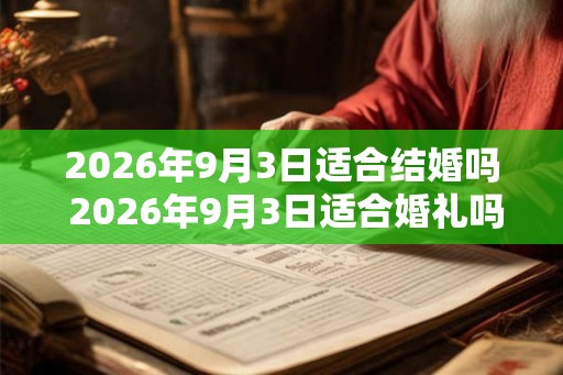 2026年9月3日适合结婚吗 2026年9月3日适合婚礼吗