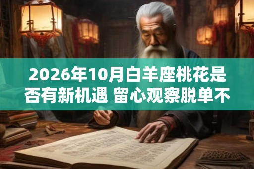 2026年10月白羊座桃花是否有新机遇 留心观察脱单不愁 2026年10月白羊座桃花是否有新机遇 留心观察脱单不愁