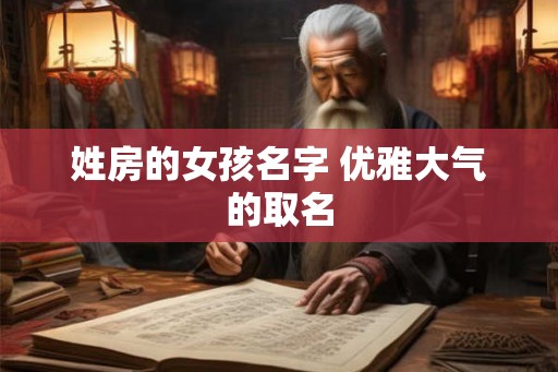 姓房的女孩名字 优雅大气的取名