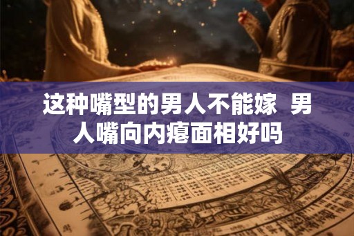 这种嘴型的男人不能嫁  男人嘴向内瘪面相好吗