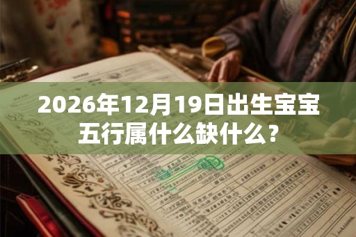 2026年12月19日出生宝宝五行属什么缺什么？