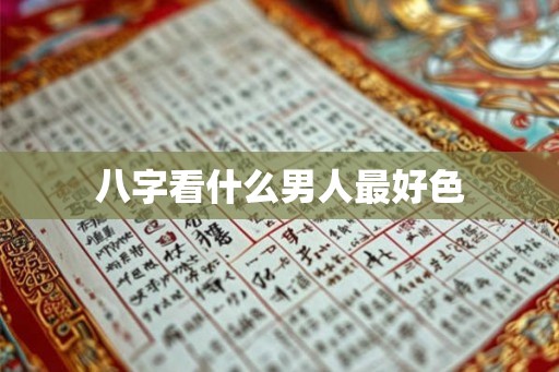 八字看什么男人最好色