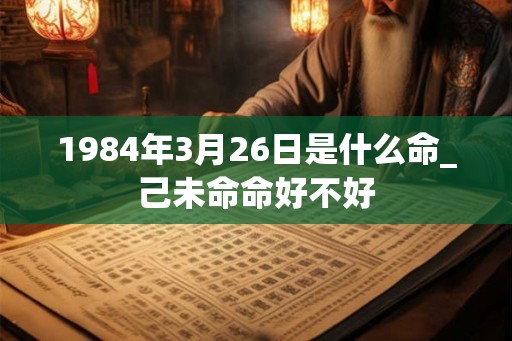 1984年3月26日是什么命_己未命命好不好