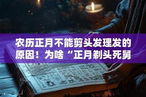 农历正月不能剪头发理发的原因！为啥“正月剃头死舅舅”